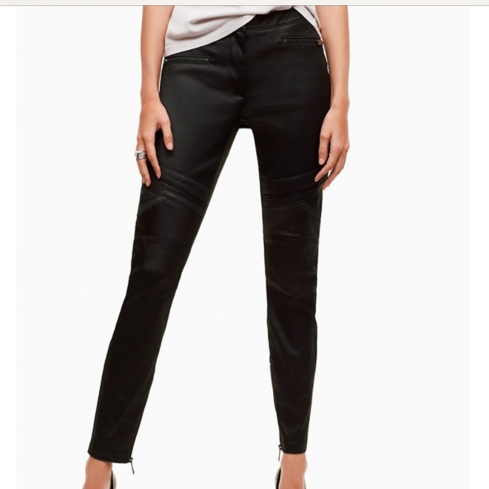 NWOT Aritzia Talula Moto Leather Pants